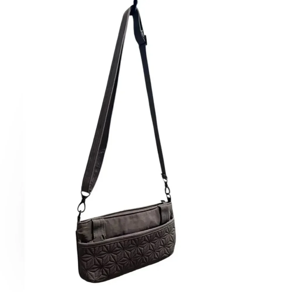 Lug Flyer Quilted Crossbody Bag in Slate Gray